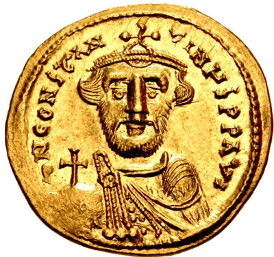 Constans II Pogonatus, 647-648 (Constantinople mint - AV Solidus)